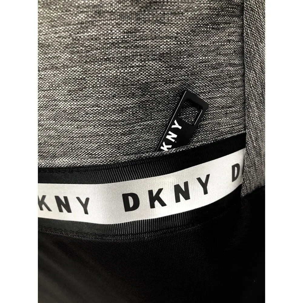 DKNY Signature Nylon Backpack Laptop Logo Unisex Circa 1989 NWT Black Grey